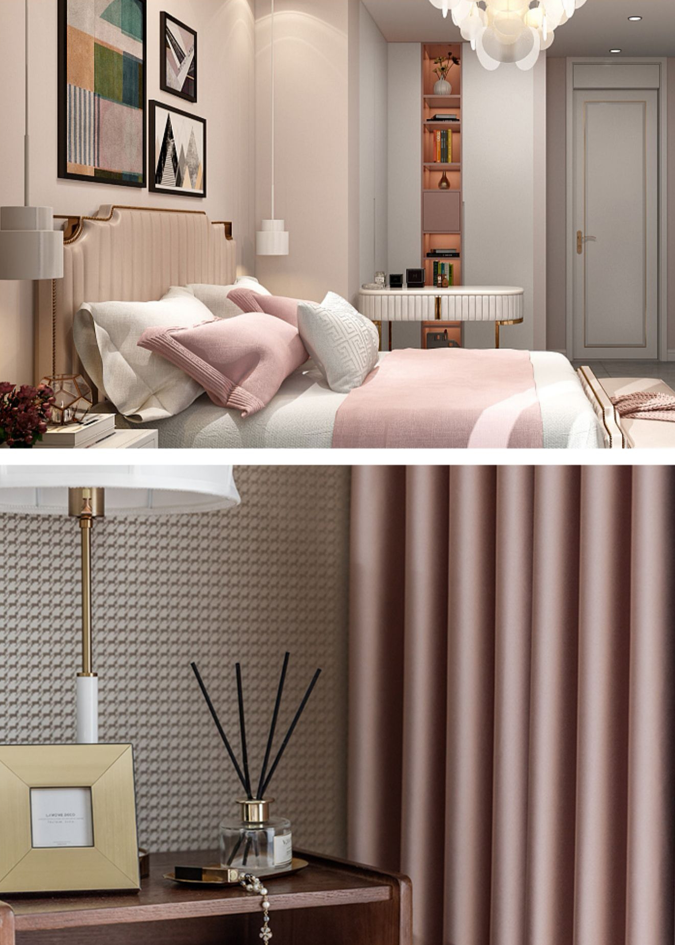 cortinas terciopelo de holandés estilo nórdico 1par