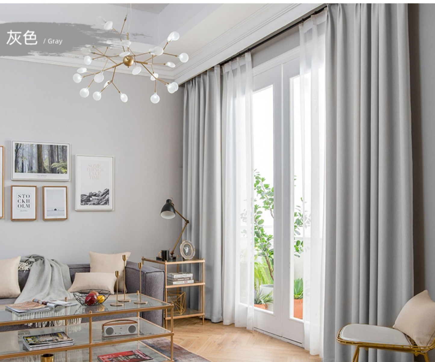 cortinas de chenilla Top telas de moda europea y americana 1par