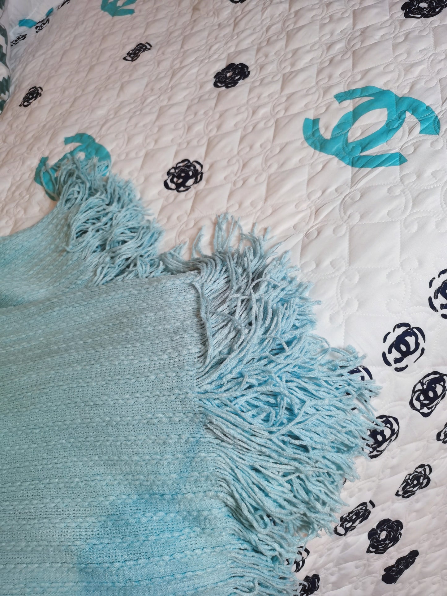 cubrecama estampadas Conjunto 3 piezas de bordado y acolchado tridimensional
