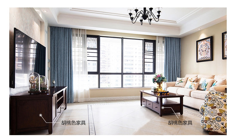 cortinas de chenilla Top telas de moda europea y americana 1par