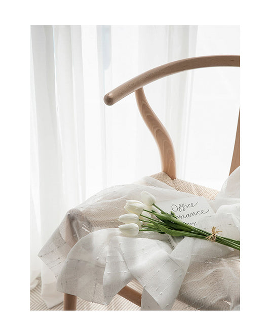 VIsillos Jacquard Rayas, A través de poste y carril de doble uso,Gancho De Regalo 1par 1.4x2.3m