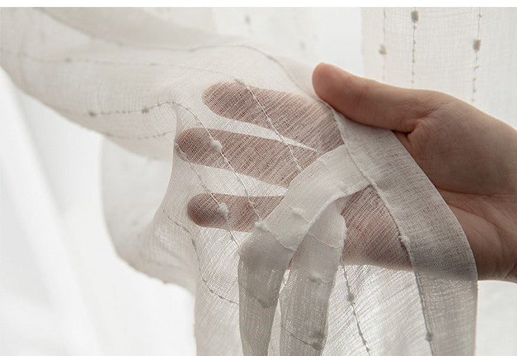 VIsillos Jacquard Rayas, A través de poste y carril de doble uso,Gancho De Regalo 1par 1.4x2.3m