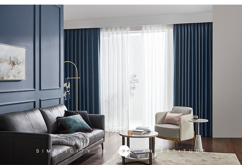 cortinas algodón y lino Serie de cáñamo europea y americana. 1par