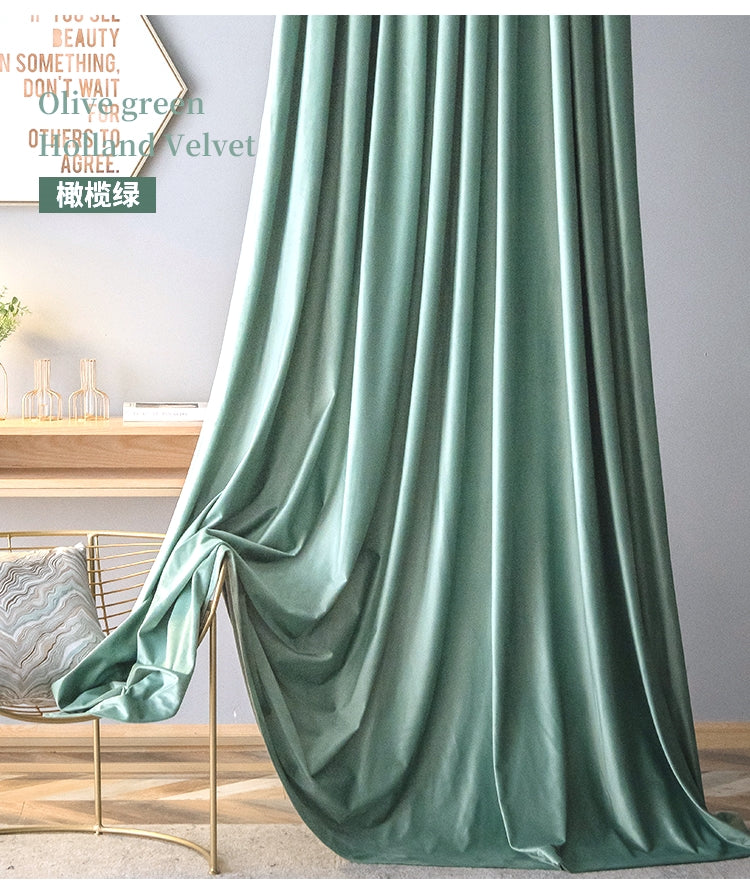 cortinas terciopelo de holandés estilo nórdico 1par
