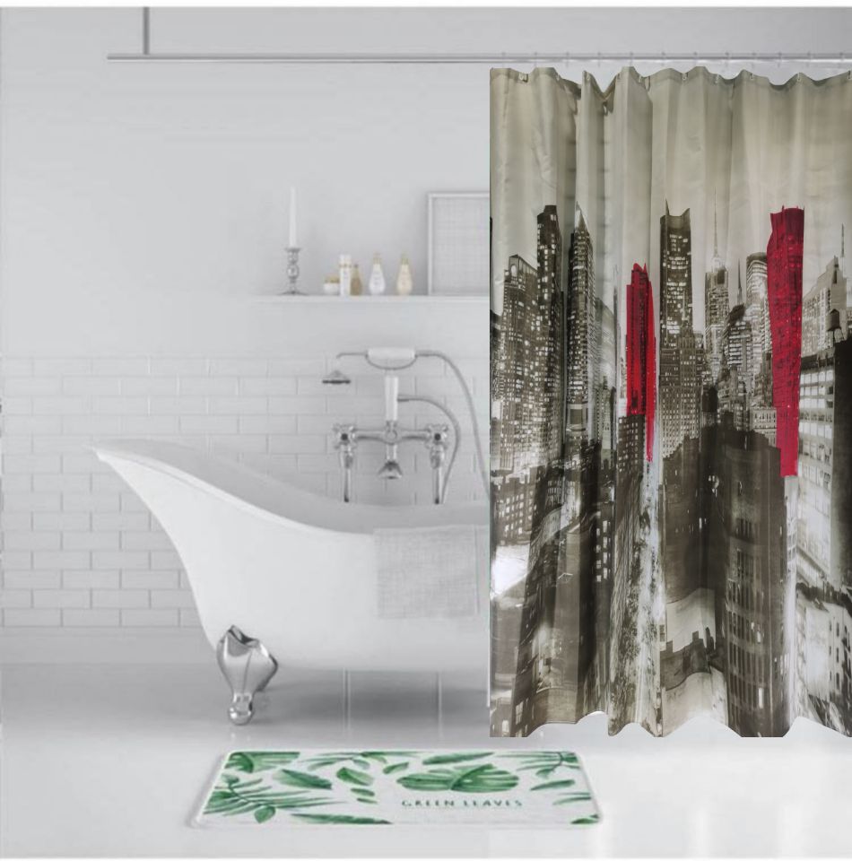 cortinas de baño digital estampada