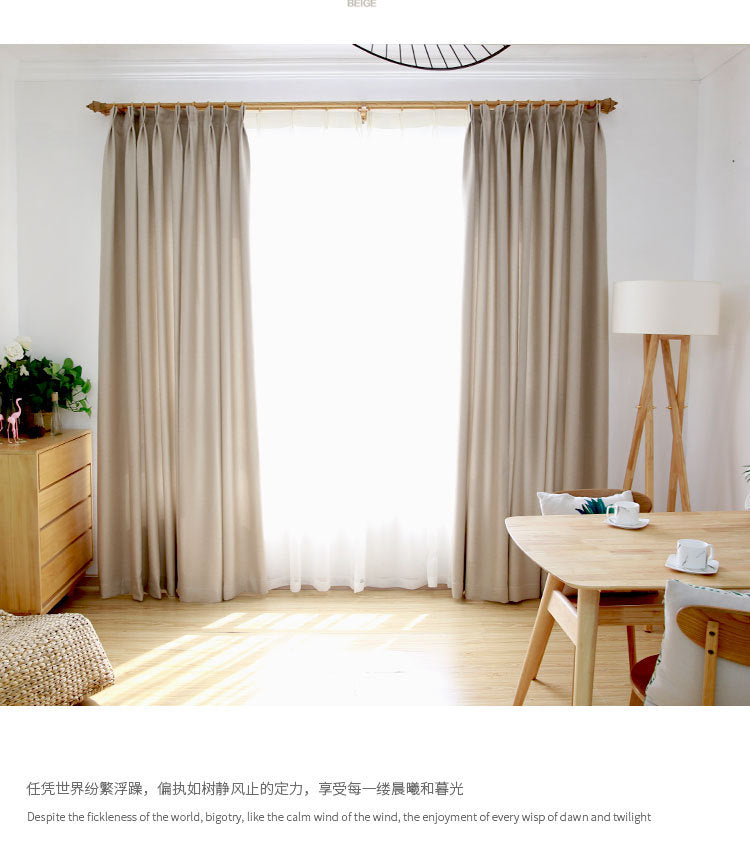 cortinas algodón y lino Serie de cáñamo europea y americana. 1par