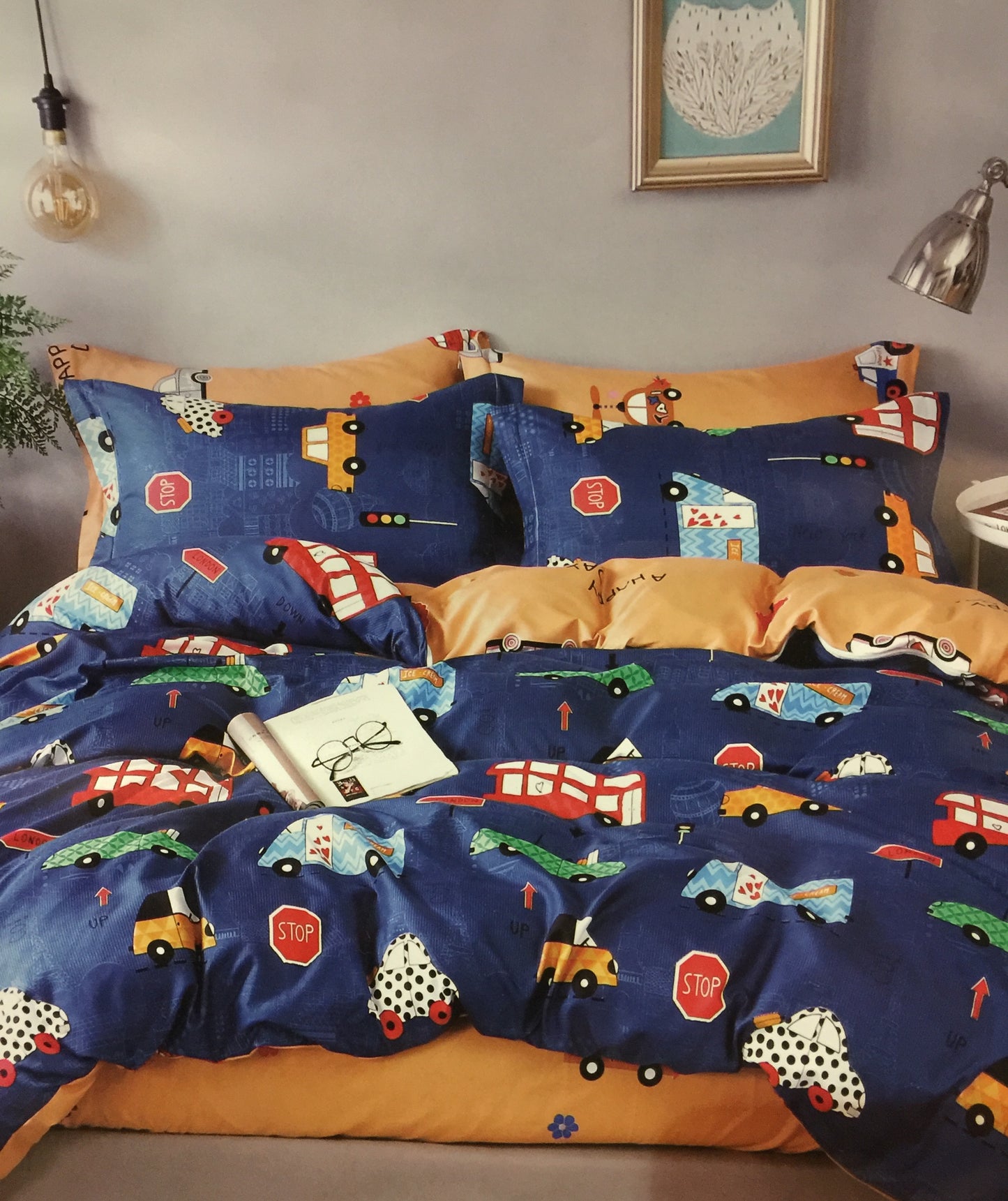 Juego de sabanas de niño estampada lavable