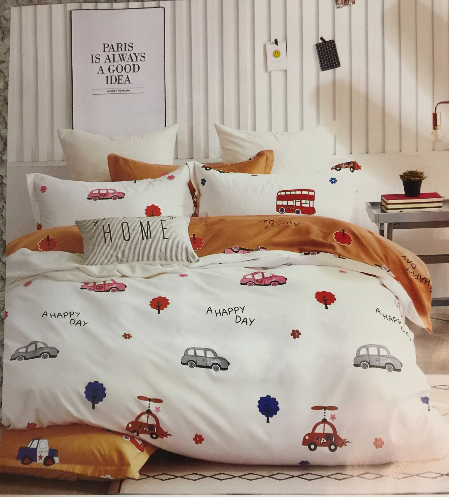 Juego de sabanas de niño estampada lavable
