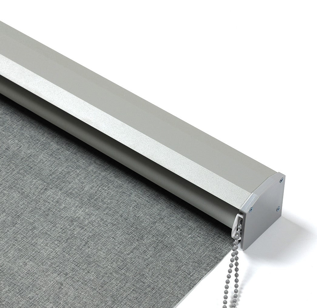 Cortina Roller Revestimiento ecológico Imitación de lino 100% Cenefa de aluminio curvada de alta resistencia