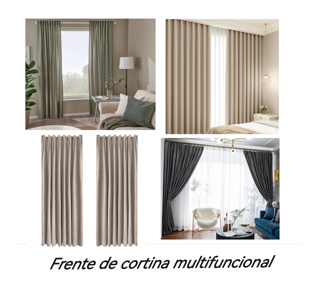 Cortinas Multifuncional Blackout Ensanchar Espesar 270x230cm JUEGO DE 3