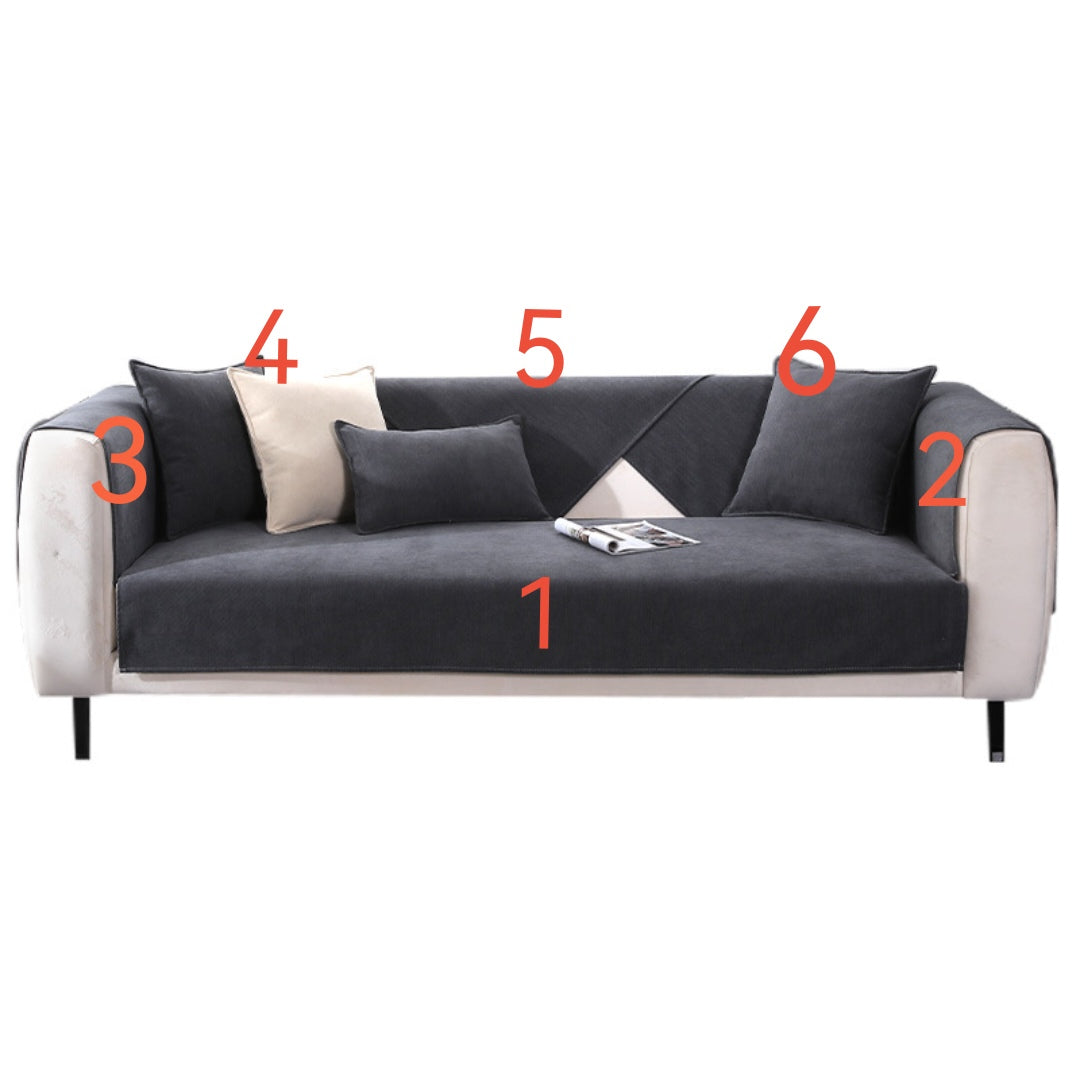 Funda De Sofa Ligera De Lujo Clasica Moda Holandesa Terciopelo Antideslizante(ZUOAN)