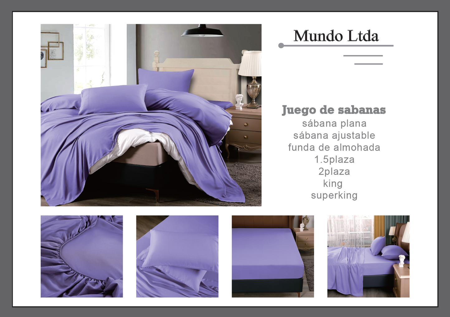 Juego Sabanas Color Sólido Simple Lavable Máquina