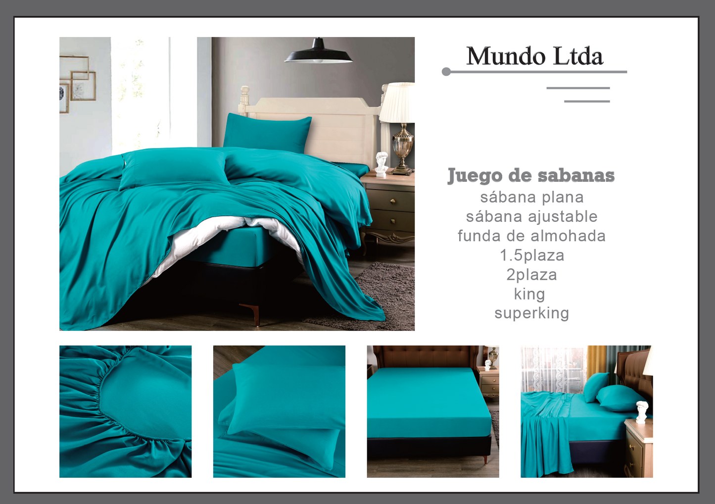 Juego Sabanas Color Sólido Simple Lavable Máquina