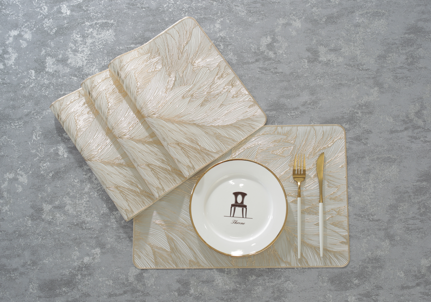 Mantel Individuals Plumas En Relieve Aislamiento Térmico