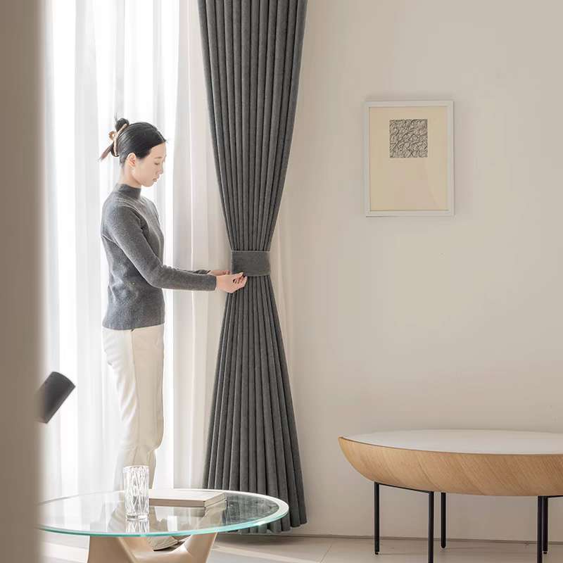 Cortina Multifuncional Lujo Ligero Chenilla Blackout  140X230CM