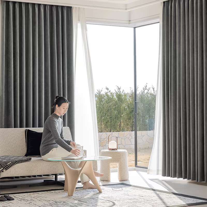 Cortina Multifuncional Lujo Ligero Chenilla Blackout  140X230CM