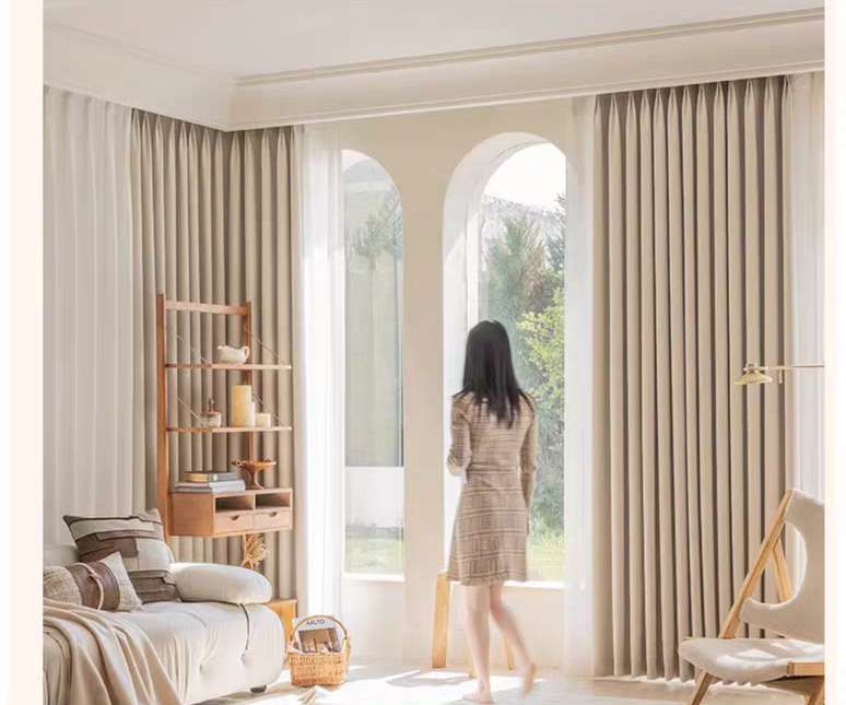 Cortina Multifuncional Lujo Ligero Chenilla Blackout  140X230CM