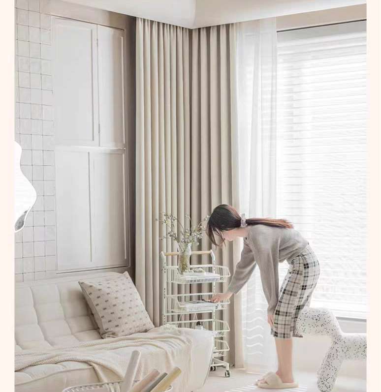 Cortina Multifuncional Lujo Ligero Chenilla Blackout  140X230CM