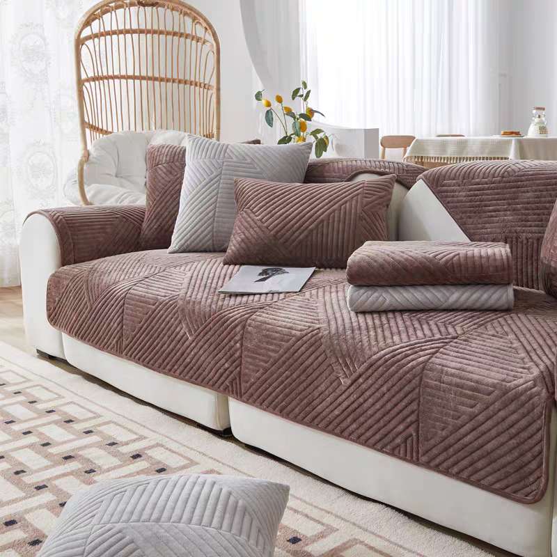 Funda De Sofa Ligera De Lujo Clasica Moda Holandesa Terciopelo Antideslizante （Enamorarse）