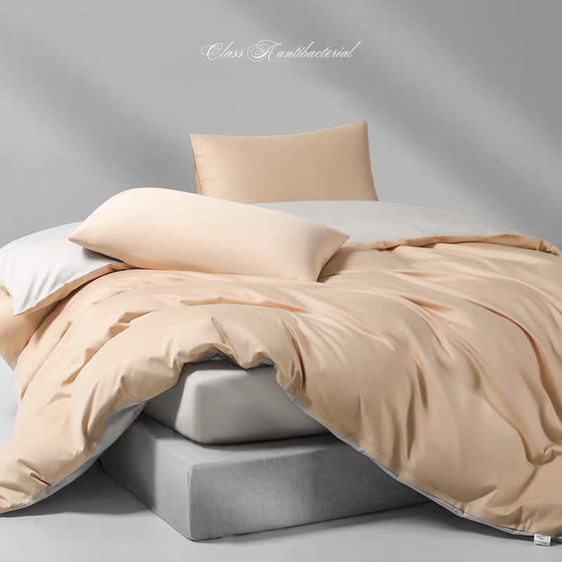 Funda Plumón 4 Pcs Reversible 100% Algodón Premium Minimalista Moderno Sofisticado Lujo Ligero