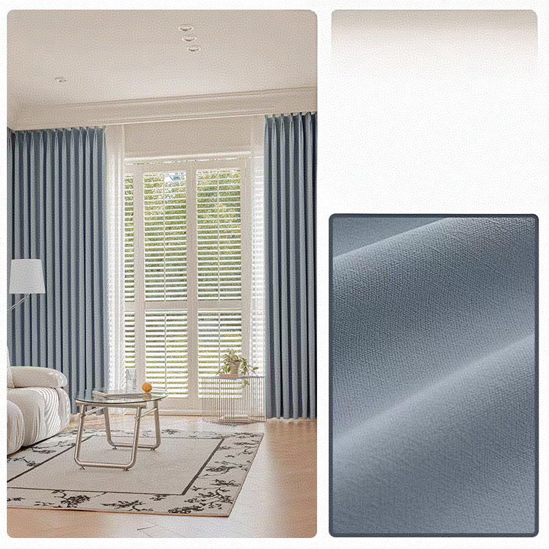 Cortina 90%Blackout 200x230cm Extra Ancha Chenille Doble Cara paño