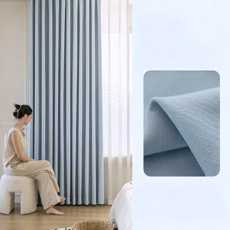 Cortina 90%Blackout 200x230cm Extra Ancha Chenille Doble Cara paño