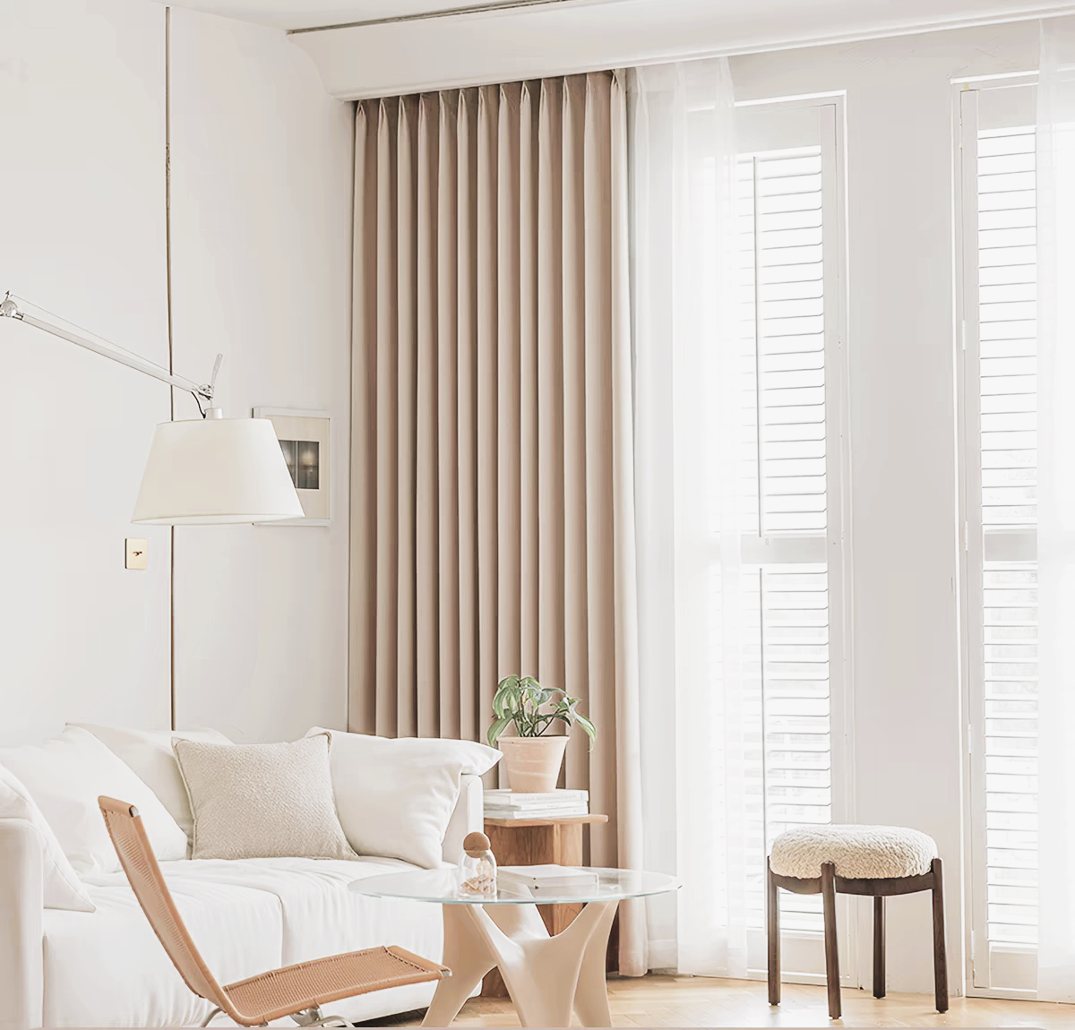 Cortina 90%Blackout 200x230cm Extra Ancha Chenille Doble Cara paño