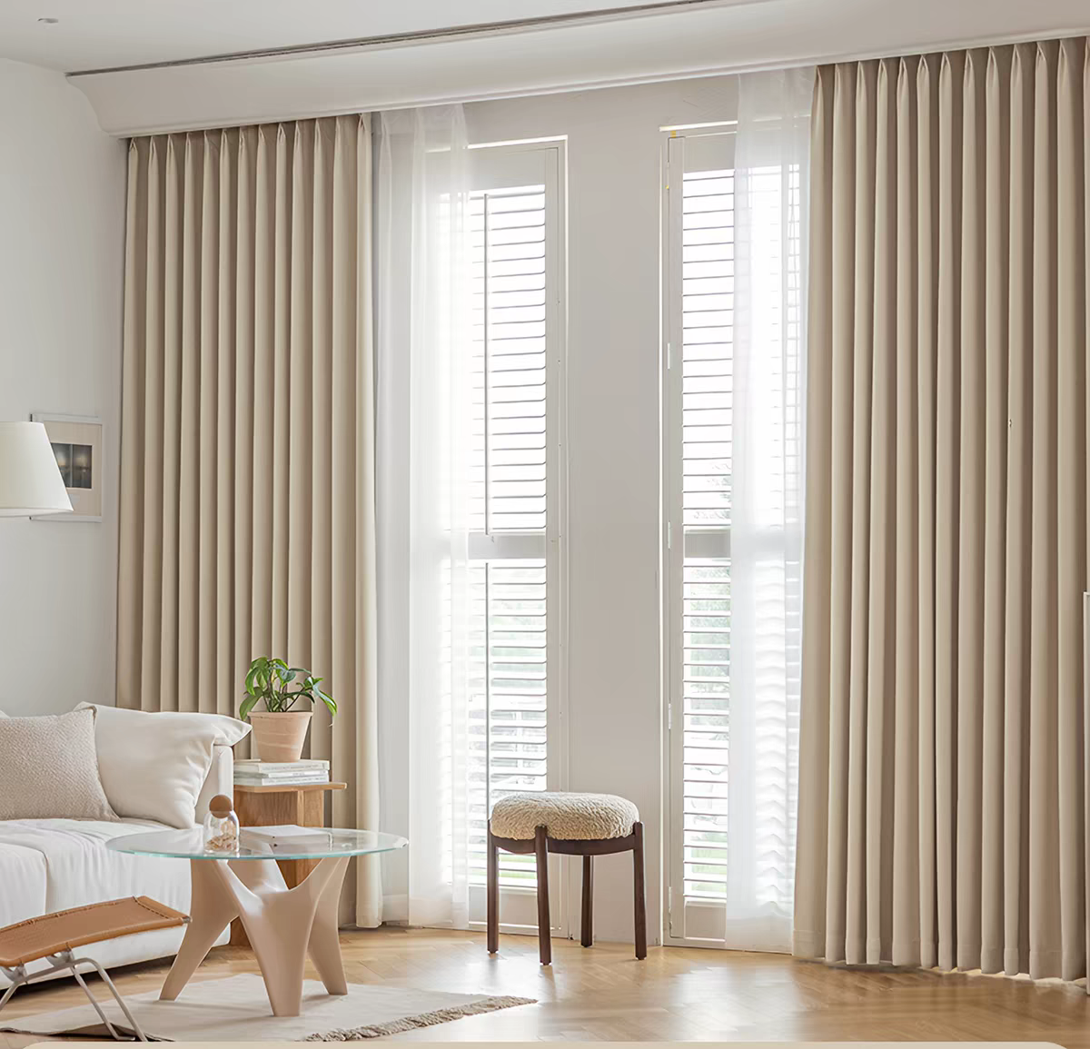 Cortina 90%Blackout 200x230cm Extra Ancha Chenille Doble Cara paño