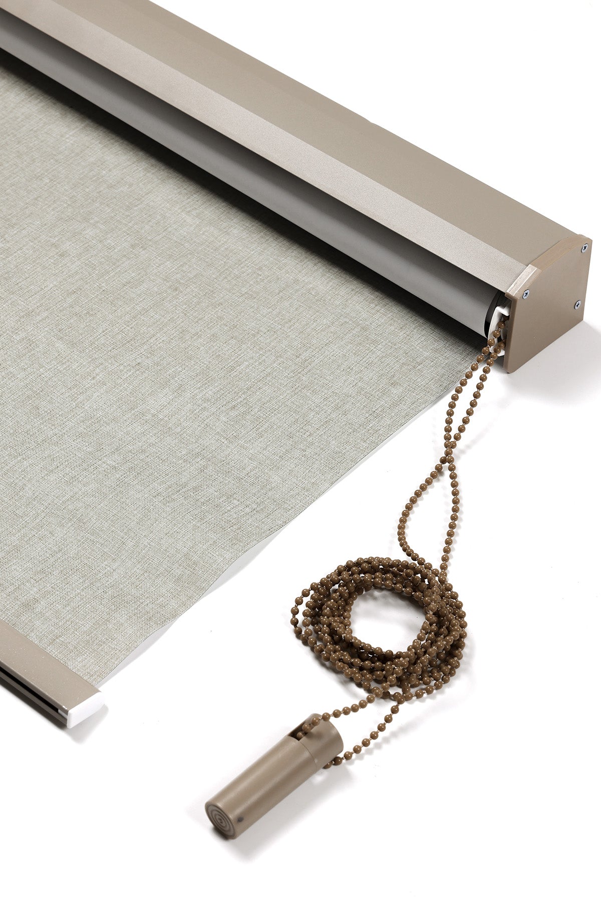 Cortina Roller Revestimiento ecológico Imitación de lino 100% Cenefa de aluminio curvada de alta resistencia