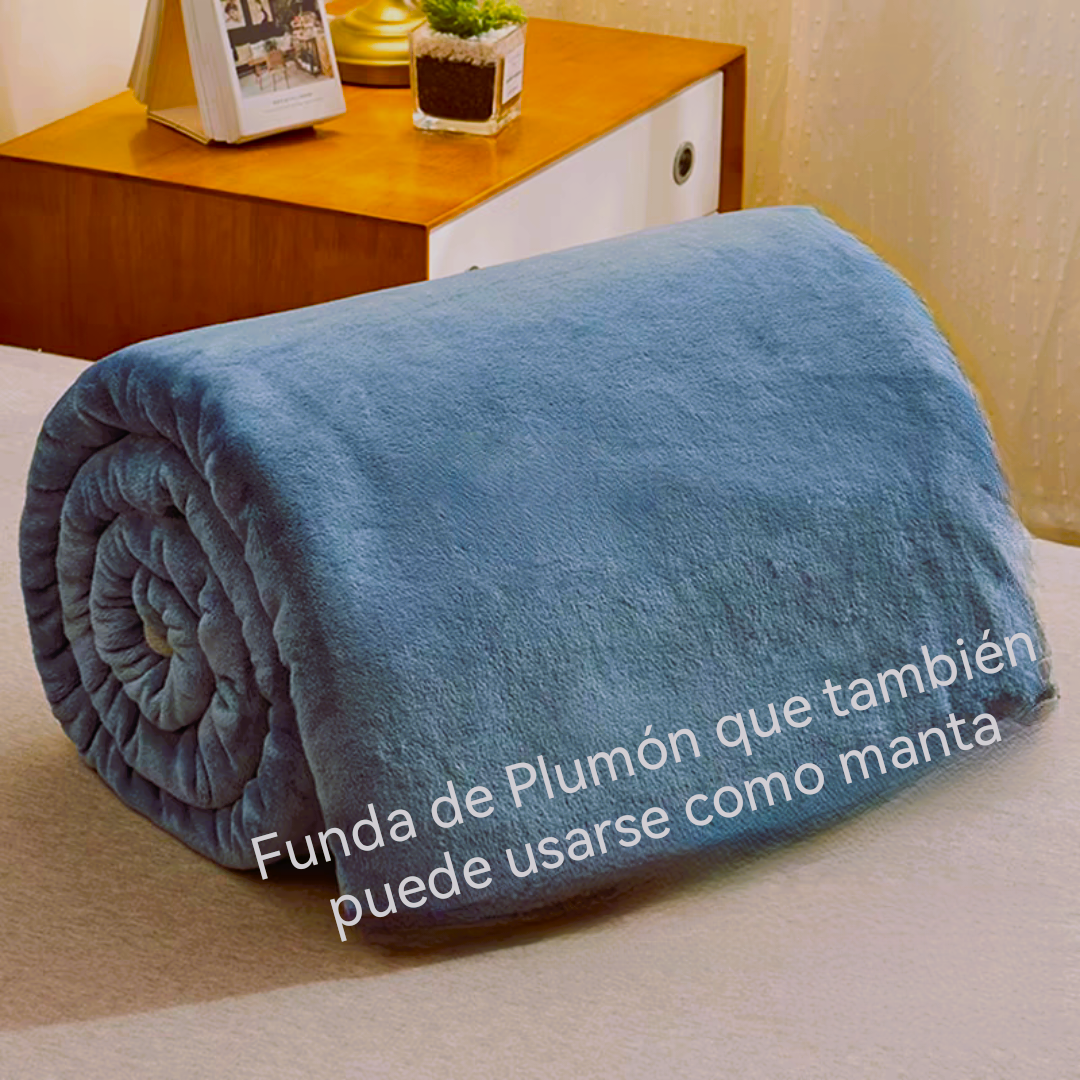 Funda de Plumón Y sábana ajustable Juego de 4 piezas gama alta primavera, otoño e invierno antiestático terciopelo de leche de alta densidad súper suave