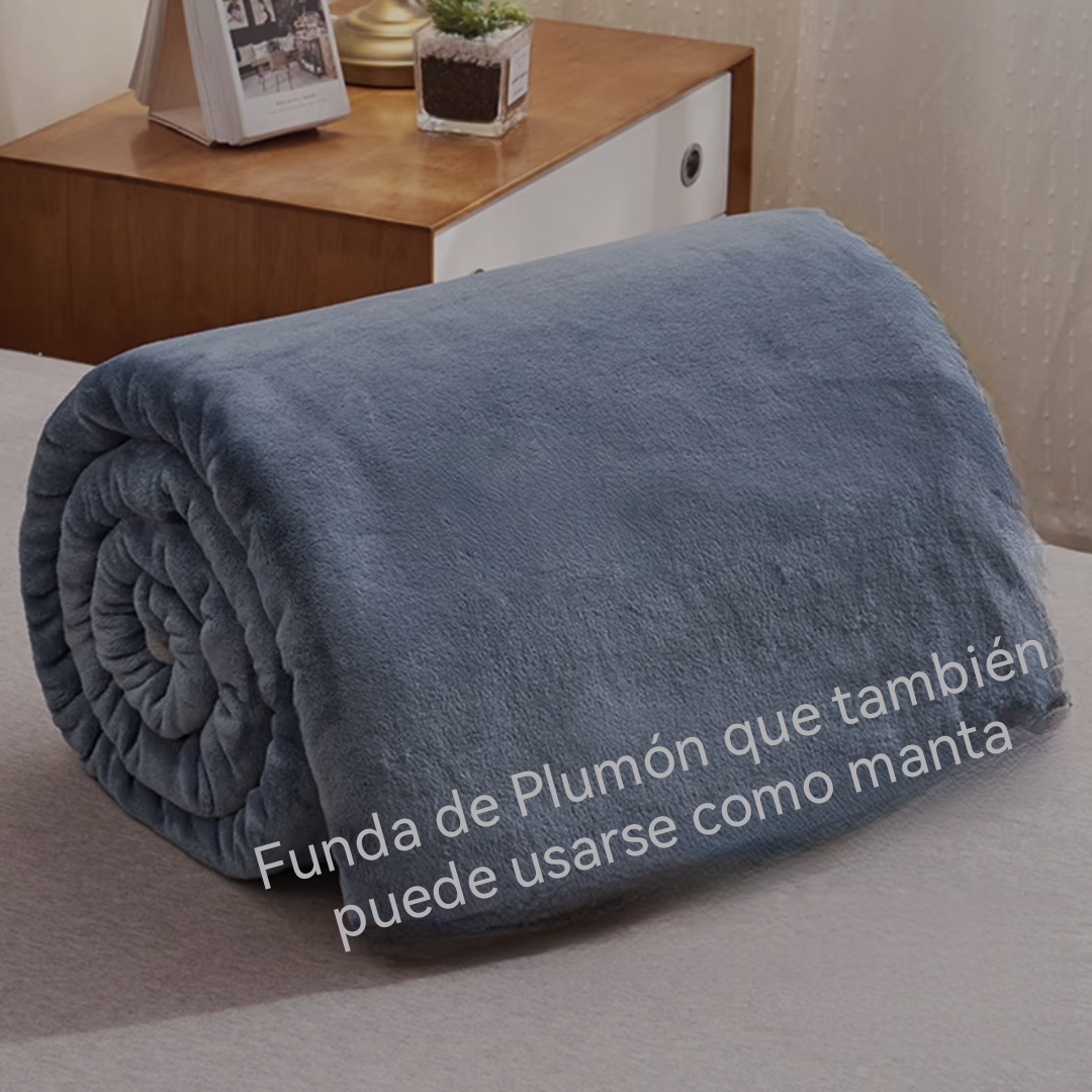 Funda de Plumón Y sábana ajustable Juego de 4 piezas gama alta primavera, otoño e invierno antiestático terciopelo de leche de alta densidad súper suave