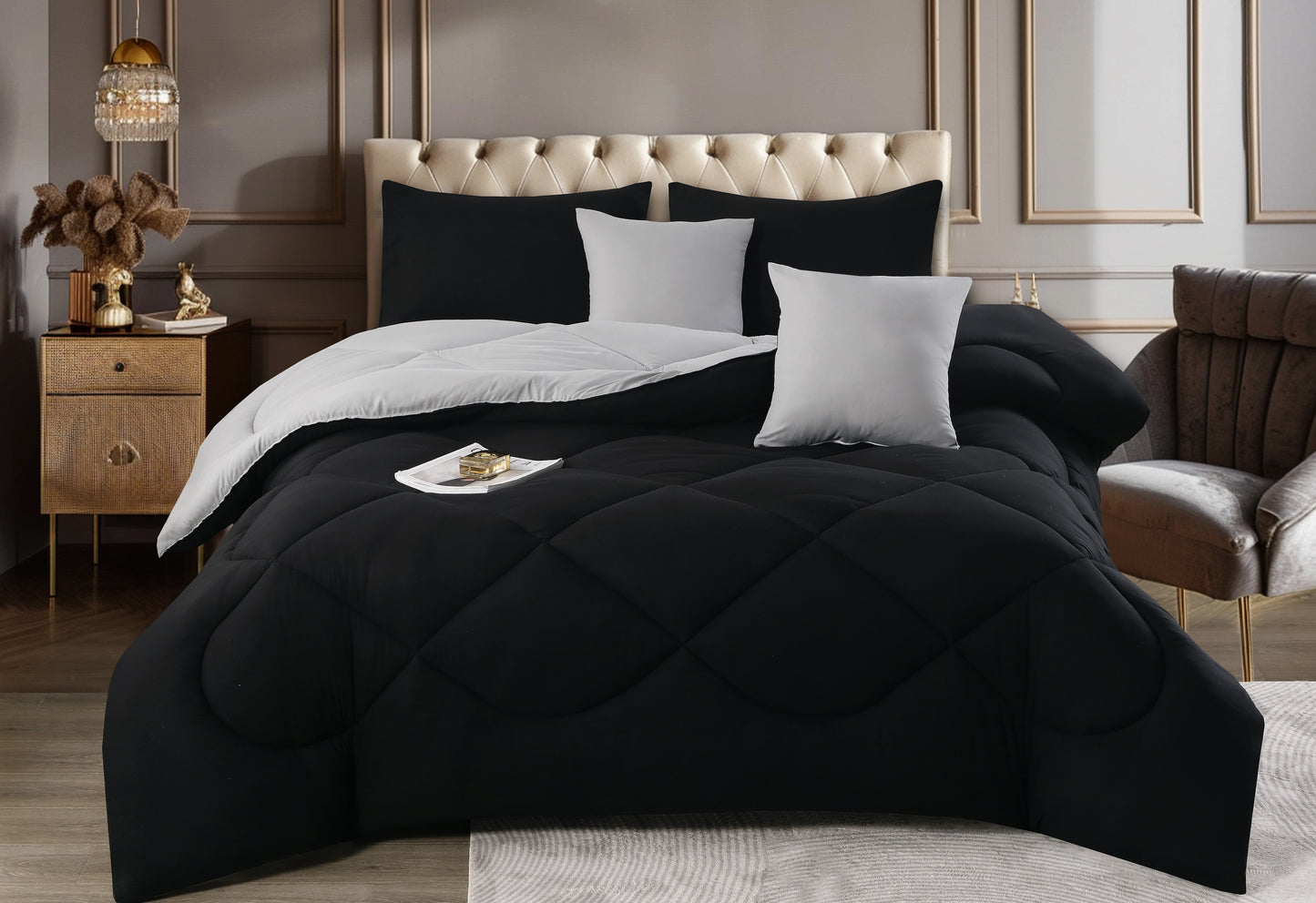 Edredón  De Soja Reversible eversible Ligero 3 Estaciones Exclusivo,(CON Funda de almohada)