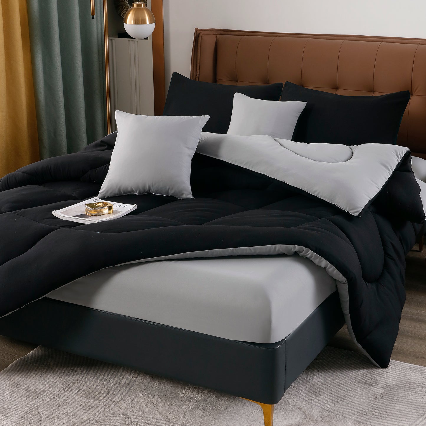 Edredón  De Soja Reversible eversible Ligero 3 Estaciones Exclusivo,(CON Funda de almohada)