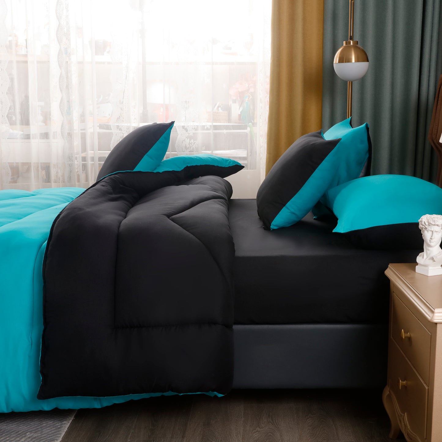 Edredón  De Soja Reversible eversible Ligero 3 Estaciones Exclusivo,(CON Funda de almohada)