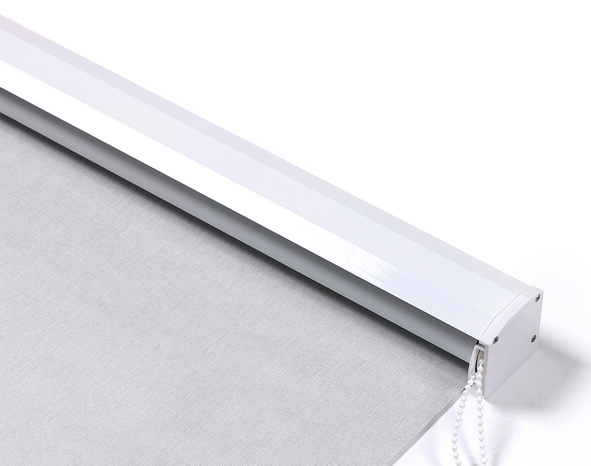 Cortina Roller Revestimiento ecológico Imitación de lino 100% Cenefa de aluminio curvada de alta resistencia