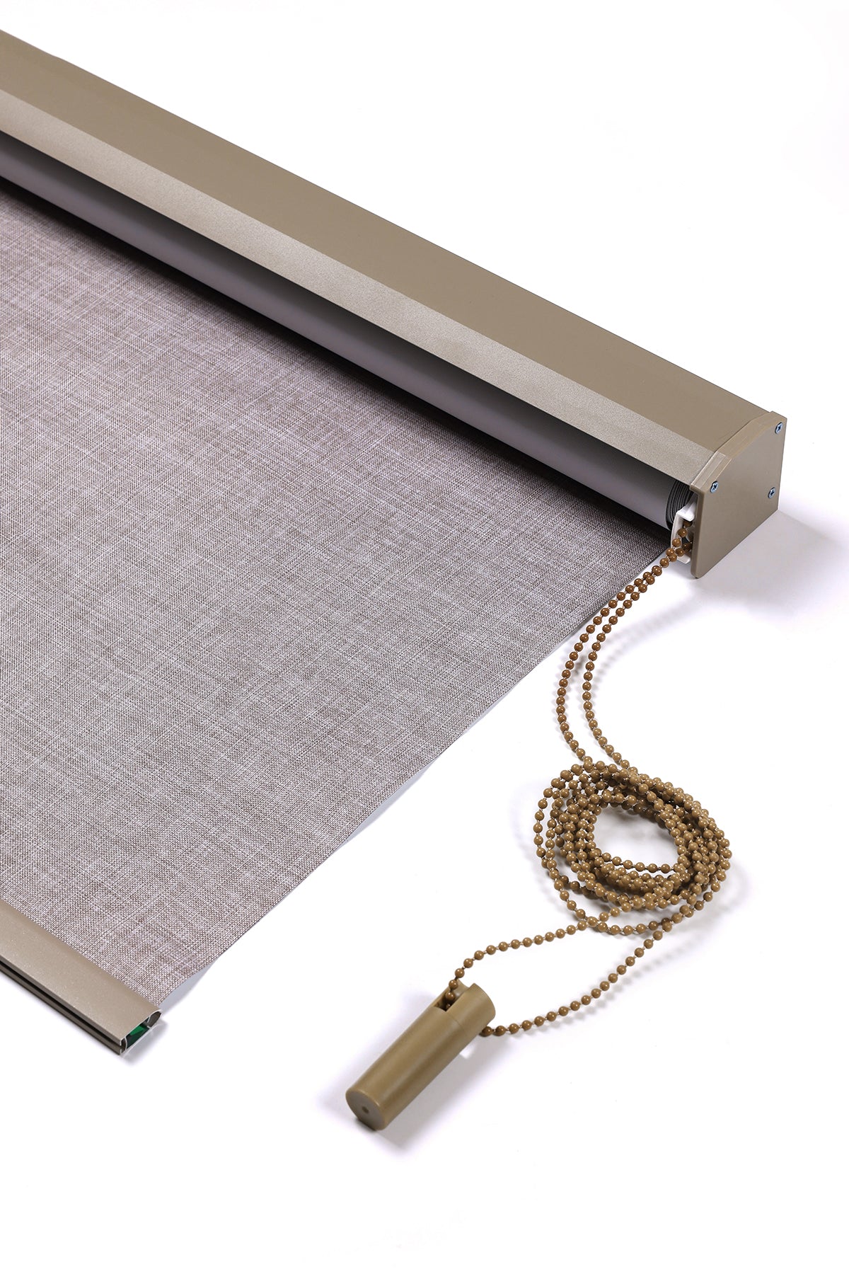 Cortina Roller Revestimiento ecológico Imitación de lino 100% Cenefa de aluminio curvada de alta resistencia