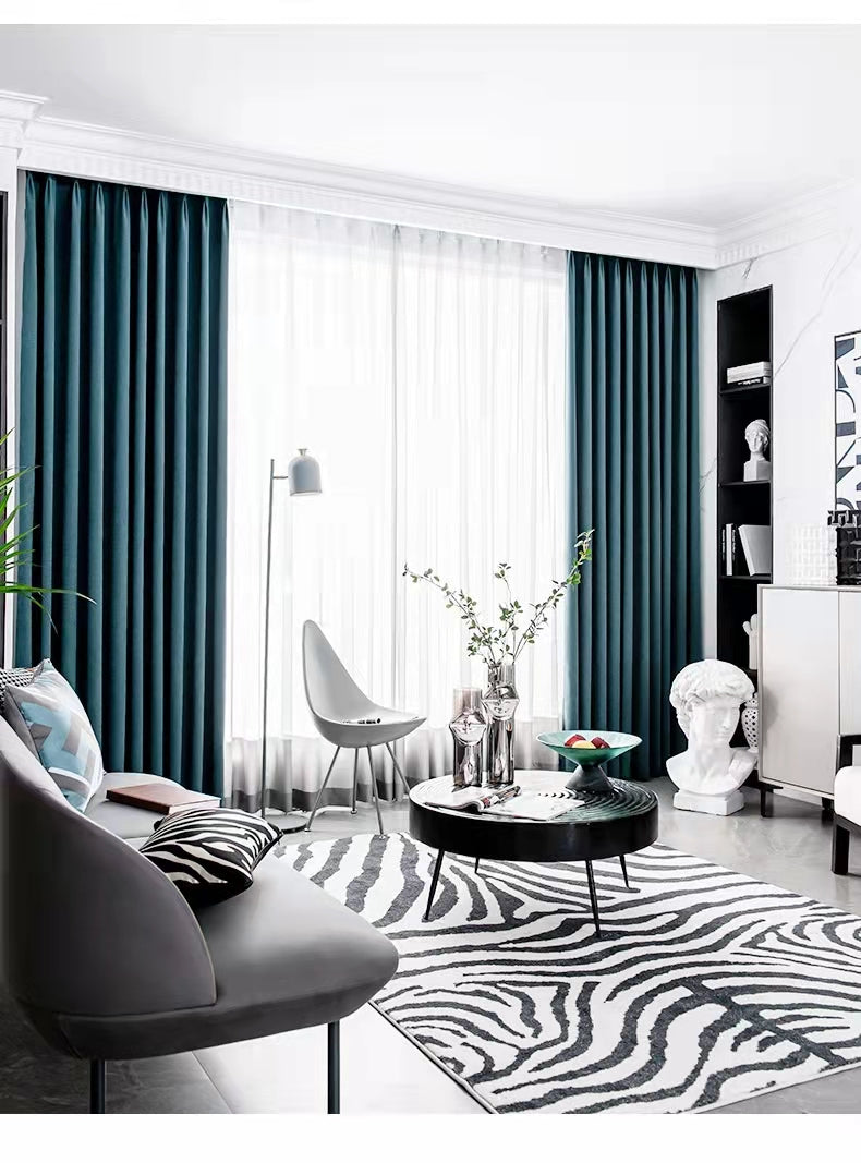 cortinas de chenilla Top telas de moda europea y americana 1par