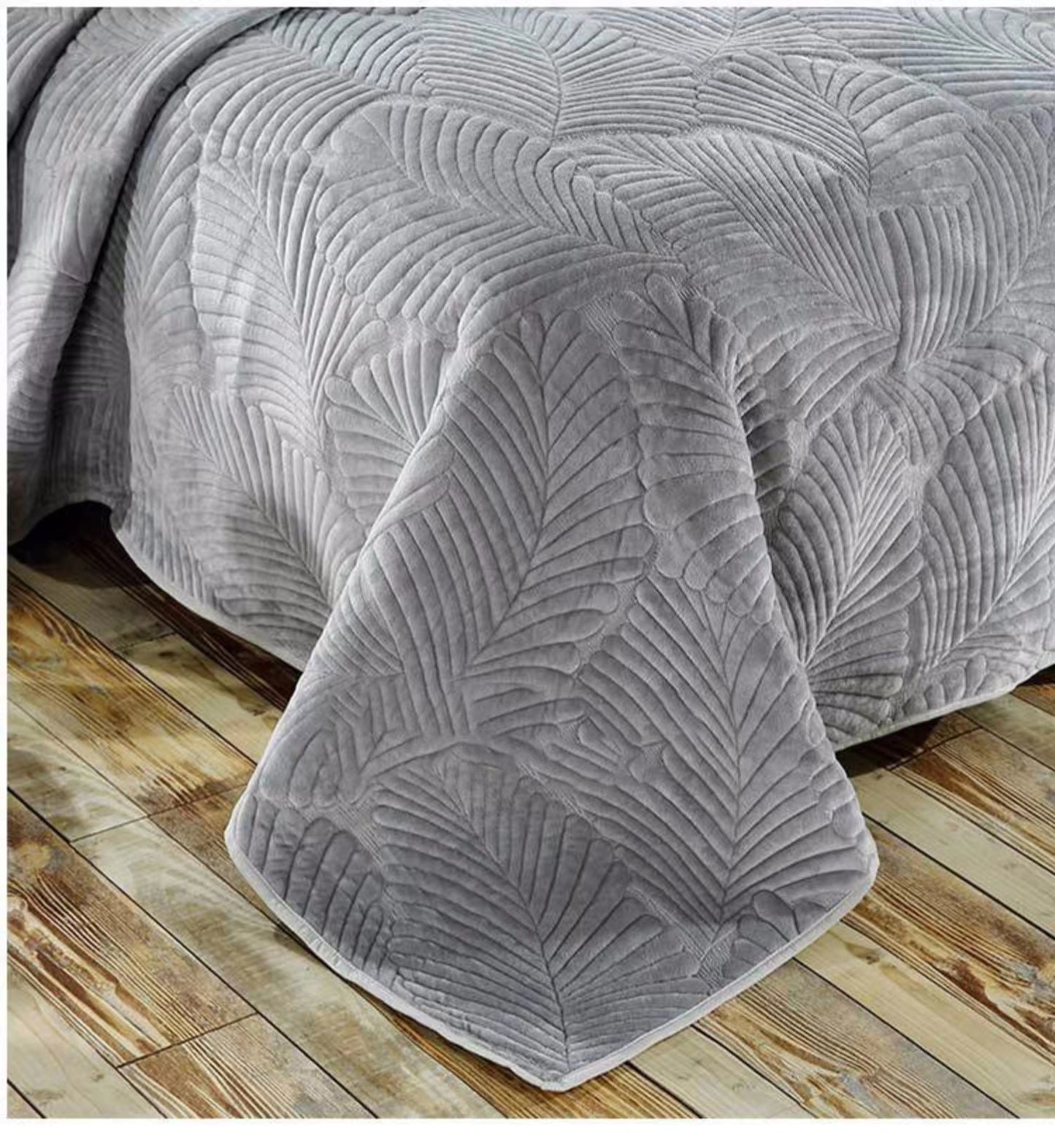 Cubrecama invierno El nuevo Terciopelo 3D Acolchado ultrasónico  2plaza 3ps